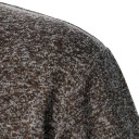 Herrtröja med lång ärm och krage Enfärgad elegant tröja med knappar vid kragen Bruna lappar på armbågarna Polyester Flera färger 25
