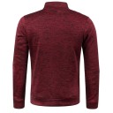 Herrtröja med lång ärm och polokrage Halvdragkedja Enfärgad polyestertröja Elegant och bekväm modern tröja flera färger 4