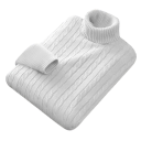 Herrtröja med rullkrage Enfärgad Elegant vintertröja för män Stilfull stickad rullkrage Polyester material Flera färger 2