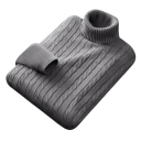 Herrtröja med rullkrage Enfärgad Elegant vintertröja för män Stilfull stickad rullkrage Polyester material Flera färger 5
