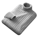 Herrtröja med rullkrage Enfärgad Elegant vintertröja för män Stilfull stickad rullkrage Polyester material Flera färger 6