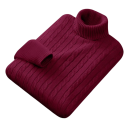 Herrtröja med rullkrage Enfärgad Elegant vintertröja för män Stilfull stickad rullkrage Polyester material Flera färger 7