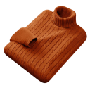Herrtröja med rullkrage Enfärgad Elegant vintertröja för män Stilfull stickad rullkrage Polyester material Flera färger 9