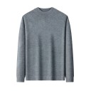 Herrtröja med rullkrage Enfärgad stickad tröja med O-hals Lång ärm Elegant vinter- och hösttröja Polyester Flera färger 18