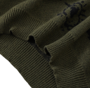 Herrtröja med rundad hals Enfärgad stickad tröja med abstrakt ögonmönster Lång ärm Stilig höst- och vintertröja Polyester 4
