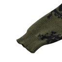 Herrtröja med rundad hals Enfärgad stickad tröja med abstrakt ögonmönster Lång ärm Stilig höst- och vintertröja Polyester 5