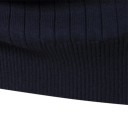 Herrtröja med zip-up polokrage Lång ärm Enfärgad stickad tröja Elegant vintermode Bomull Lycra Bekväm tröja Flera färger 4