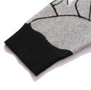 Herrtröja svart Japansk stil Anime Flicka Stickad tröja med tryck av animeflicka Stilig streetwear tröja Polyester 7