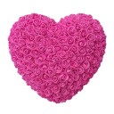 Herz aus künstlichen Rosen 18 cm Handgemachte Blumendekoration Romantisches Geschenk Valentinstag Jahrestag Luxuriöse Blumendekoration Elegante Innendekoration 8