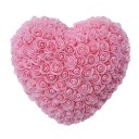 Herz aus künstlichen Rosen 18 cm Handgemachte Blumendekoration Romantisches Geschenk Valentinstag Jahrestag Luxuriöse Blumendekoration Elegante Innendekoration 5