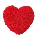 Herz aus künstlichen Rosen 18 cm Handgemachte Blumendekoration Romantisches Geschenk Valentinstag Jahrestag Luxuriöse Blumendekoration Elegante Innendekoration 3