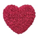 Herz aus künstlichen Rosen 18 cm Handgemachte Blumendekoration Romantisches Geschenk Valentinstag Jahrestag Luxuriöse Blumendekoration Elegante Innendekoration 11