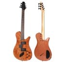 Hibrid Multi-Húros Gitár Batking Ventilátor Frettel 7 Húros Gitár 3 Húros Bass Mahagóni Spalted Juhar Húrlengés 762-844 mm 2