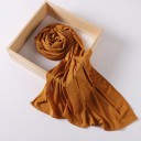 Hidjab en crêpe musulman avec structure plissée 70x175 cm en polyester et spandex pour un usage quotidien 5