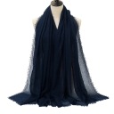 Hidjab femme avec une texture froissée délicate 180x90 cm en coton polyester pour un usage quotidien et le superposition 26