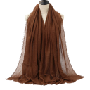 Hidjab femme avec une texture froissée délicate 180x90 cm en coton polyester pour un usage quotidien et le superposition 24