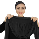 Hidjab instantané pour femmes musulmanes 15 x 135 cm Couverture complète de la tête Turban islamique Foulard simple toute l'année Coupe classique 3