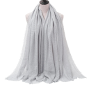 Hidjab pour femmes avec une texture froissée délicate 180x90 cm en coton polyester pour un usage quotidien et le superposition 23