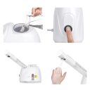 Hidratador de vapor facial 350 W con boquilla giratoria de 360° y brazo de 180° Dispositivo humectante para la piel con depósito de agua de 100 ml 3