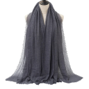 Hidžáb da donna con struttura leggermente stropicciata 180x90 cm in cotone poliestere per uso quotidiano e sovrapposizione 26