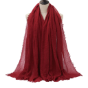 Hidžáb da donna con struttura leggermente stropicciata 180x90 cm in cotone poliestere per uso quotidiano e sovrapposizione 31