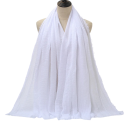 Hidžab pentru femei cu structură fină plisată 180x90 cm din bumbac poliesteric pentru purtare zilnică și stratificare 5