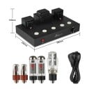 HiFi elektronkový zesilovač single-ended třídy A 2× 10 W, elektronky EL34C a 6SN7GT, ocelové šasi, RCA vstup, černý, pro domácí stereo 4
