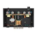 HiFi elektronkový zesilovač single-ended třídy A 2× 10 W, elektronky EL34C a 6SN7GT, ocelové šasi, RCA vstup, černý, pro domácí stereo 6