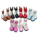 High Lace-Up Boots for Dolls with Decorative Bunny Ears Footwear made from PU Leather and Fabric with Long Laces Accessory for Doll Outfits 7