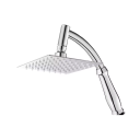 High-Pressure Rain Shower Head 20x20 cm Square Stainless Steel Head with Wall-Mounted Curved Extension 29 cm Installation G 1/2 Bathroom 1