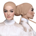 Hijab intern musulman Turban pentru femei, eșarfă islamică moale, acoperire neformală pe tot parcursul anului, suport confortabil pentru hijab 3