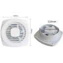 Hiljainen tuuletin 220V Tehokas poistoilmatuuletin ABS muovi Korroosionkestävä runko ja lapaa 240x240x180 mm Ikkuna Seinä Kylpyhuone WC Keittiö EU 3