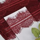 Hímzett csipke anyag 9,5 cm széles 3 m hosszú Poliészter dekoratív csipke ruhák varrásához esküvői dekorációkhoz textil szegéshez 9