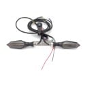 Hintere LED-Blinker für Elektrofahrräder 48 V und 60 V 2 Stück an einer Halterung von 32 mm Dynamisches Blinken Kabel mit Schalter Rauchabdeckung 1