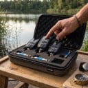 HIRISI B1138 Bite Alarm and Swinger Set Waterproof Alarms with LED and Night Light 3 Alarms and 3 Swingers Blue For Carp and Rod Pod 7