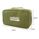 Hirisi kalastussetti laukulla 20 × 33 × 10 cm telineet 25 ja 30 cm tikkaita 30–45 cm musta teline onkivälineille 3