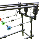 Hirisi LED Swingers Set 4 pcs with 2.5 mm Connector Red Yellow Blue Green Bite Indicator in Case for Fishing Alarms 3