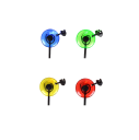 Hirisi LED Swingers Set 4 pcs with 2.5 mm Connector Red Yellow Blue Green Bite Indicator in Case for Fishing Alarms 5