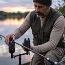 HIRISI S7-2 Syöttöilmoittimien sarja kuulokkeilla ja LED-valolla 2 ilmoitinta vetoketjupussissa ABS-materiaali Musta Karppiin ja pohjaonkeen 4