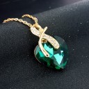 Hjärtformat halsband och örhängen J721 8