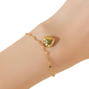 Hjerte sæt i rustfrit stål 316 Halskæde armbånd øreringe hjerte motiv Vandtæt trendy dame smykker bryllup gave 12