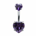 Hjerteformet navlepiercing 17