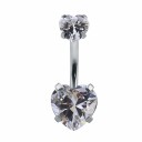 Hjerteformet navlepiercing 20