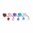 Hjerteformet navlepiercing 6