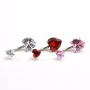 Hjerteformet navlepiercing 7