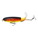 Hladinestik popper 11 cm 15 g med roterende hale og 3D øjne To trekroge Til spinnefiskeri af rovfisk ved overfladen 1