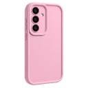 Hladký silikonový obal na Samsung Galaxy A16 5G Bez potisku Matný omak Zvýšený okraj kolem displeje Vystouplý rám objektivů Na běžné nošení 11