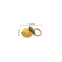 Hochet au crochet 11,9 x 5,2 cm Citron en coton avec prise circulaire en bois Fabrication artisanale Jouet sûr pour bébés Stimulation motrice et sensorielle douce 2