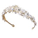 Hochzeitsdamenkrone für das Haar 13 x 4,5 cm Elegantes Haaraccessoire für die Braut Feines Stirnband Hochzeitszubehör 2