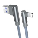 Hoekige datakabel voor Apple Lightning naar USB 6